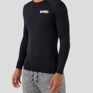 Alternative view of Compression Tee Long Sleeve - Black
