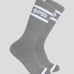 Alternative view of 3 Pack - Logo Stripe Crew - Gray