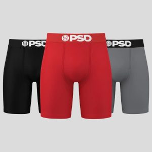 Solids 3 Pack - Red/Grey/Black