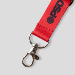 Alternative view of Varsity Red Lanyard