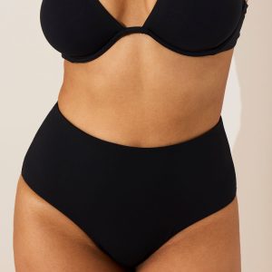 Swim High Waist Bottom in Black