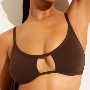 Swim Cutout Top in Espresso